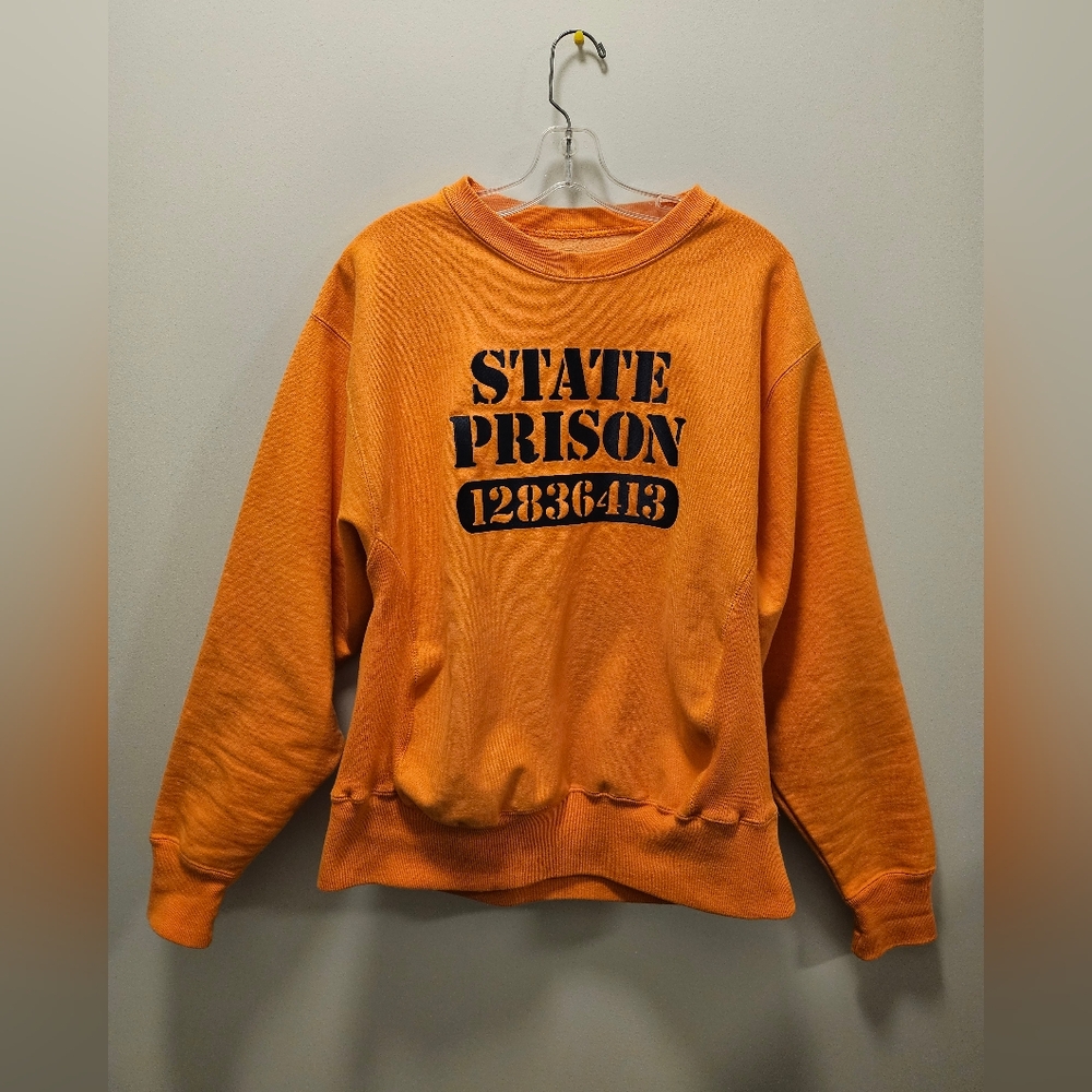 Steve and Barry's State Prison Stitched Crewneck Sweater | Size Medium
